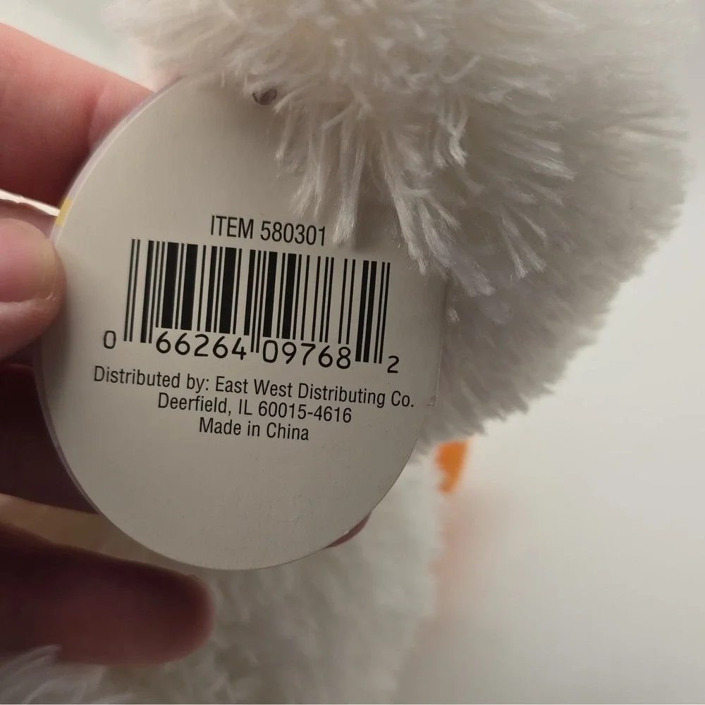 Plush Pals White Duck Stuffed Animal Plush Orange Beak/Feet Easter, Tags, 580301